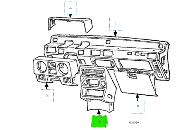 PANEL CENTRAL DEL TABLERO DE INSTRUMENTOS