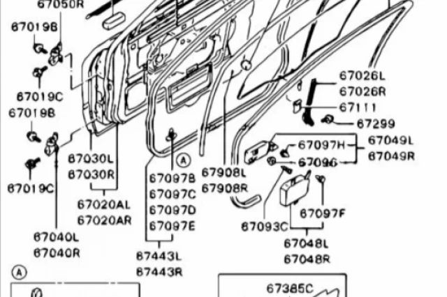 MOLDURA DE LA VENTANILLA DE LA PUERTA DELANTERA IZQUIERDA