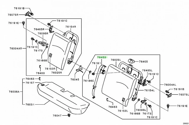 CINTURON DE SEGURIDAD TRASERO